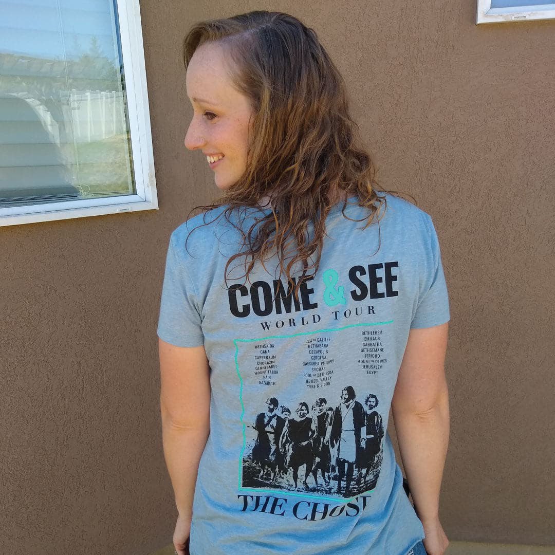 Unfiltered: "Come & See World Tour" T-Shirt - Woman Wearing Shirt