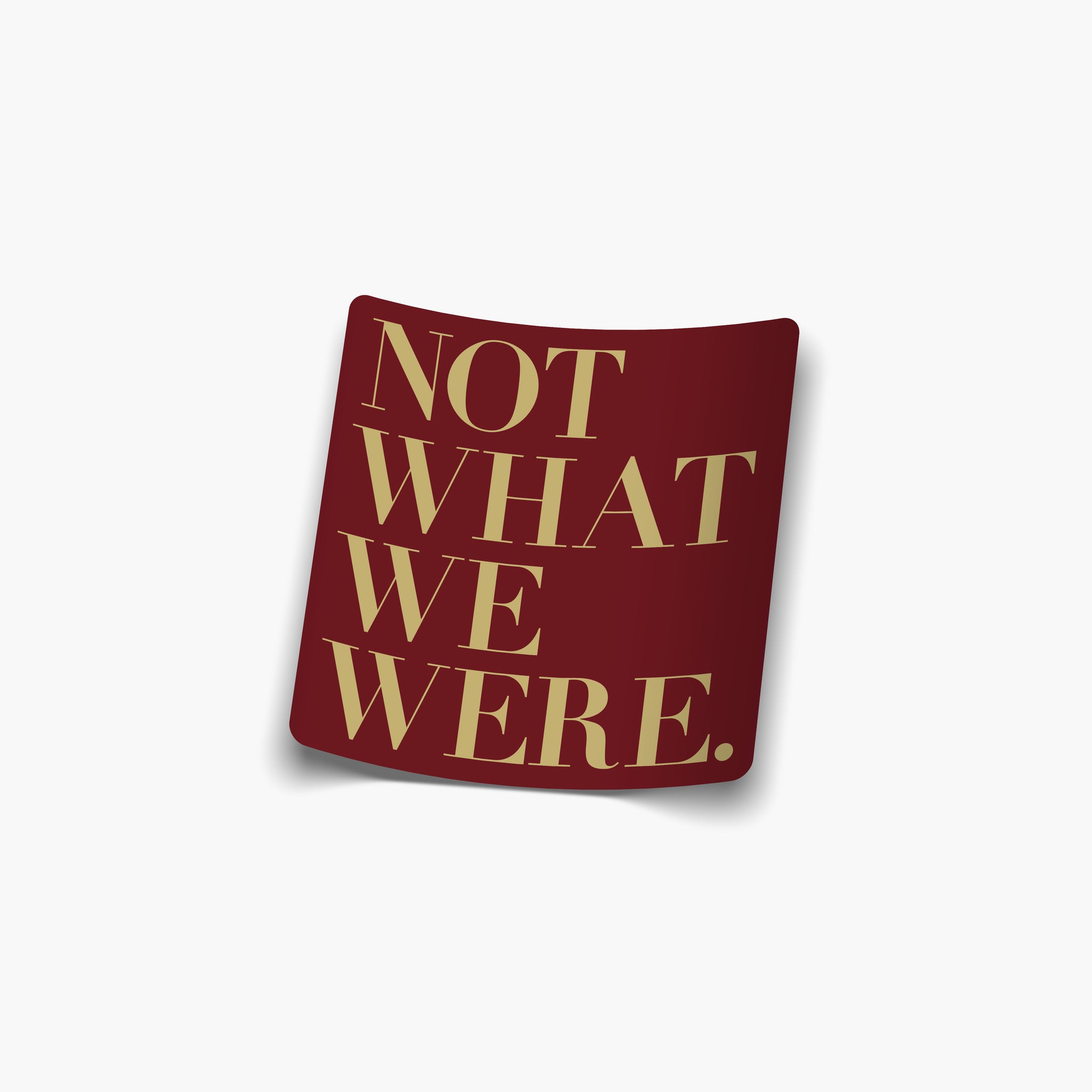 Not What We Were Sticker