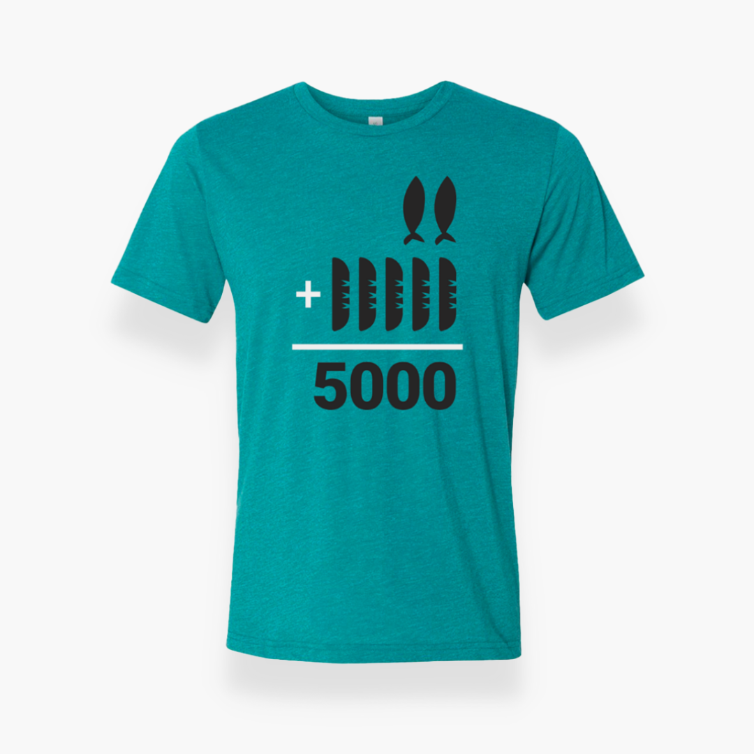 2+5=5000 Adult & Youth T-Shirt Teal