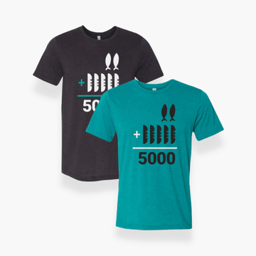 2+5=5000 Vuxen & Ungdom T-shirt