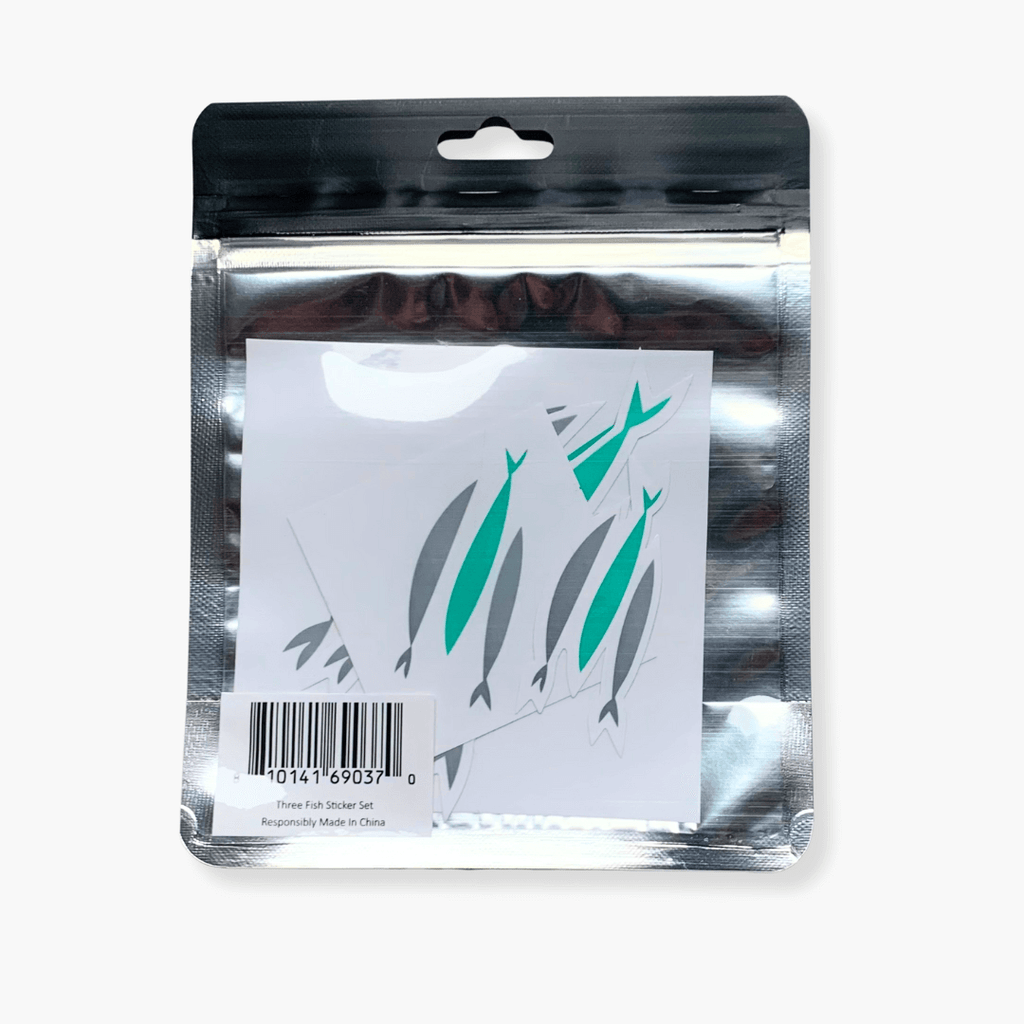 Drie visstickerset