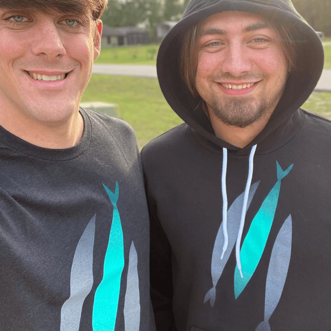 Felpa con cappuccio Tre Pesci