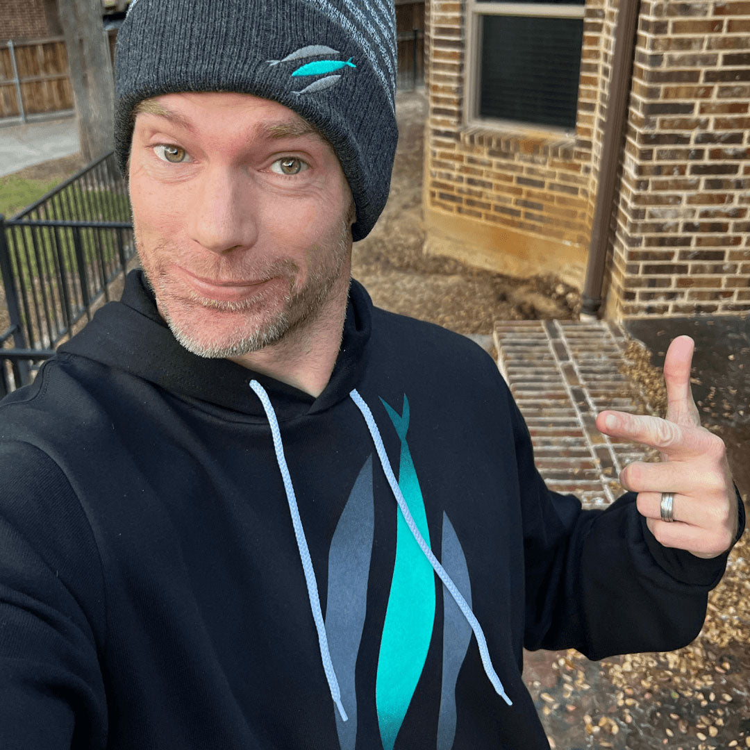 Felpa con cappuccio Tre Pesci