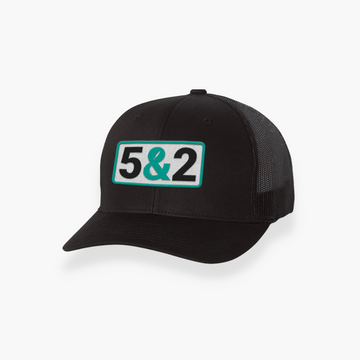 5 and 2 - Black - Patch - Trucker