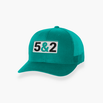5 and 2 - Teal - Patch - Trucker
