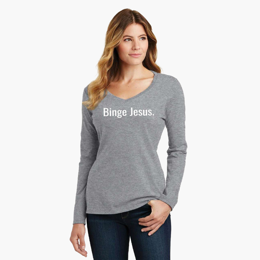 Binge Jesus Long Sleeve Shirt - Adult Women
