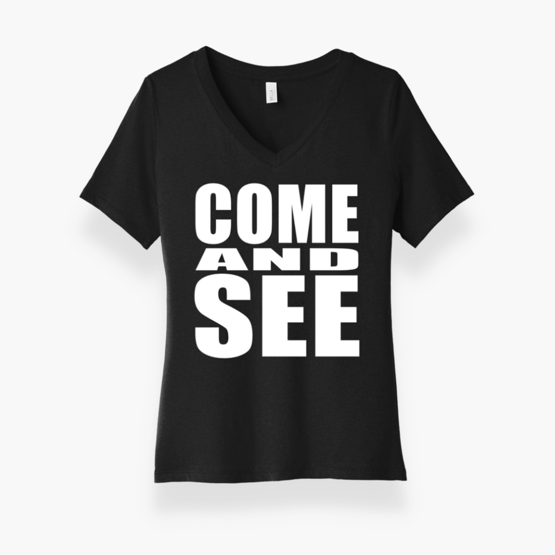 Come And See Chosen T-Shirt (Limited Edition) - Black - Women's Vneck