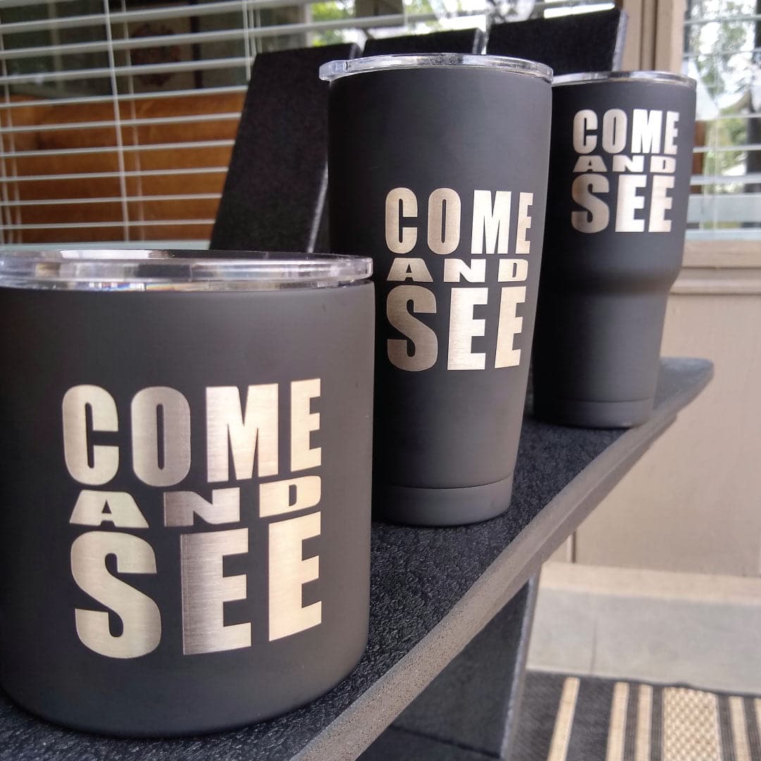 Come and See Stainless Steel Tumbler 3-Piece Bundle - Sample Photo