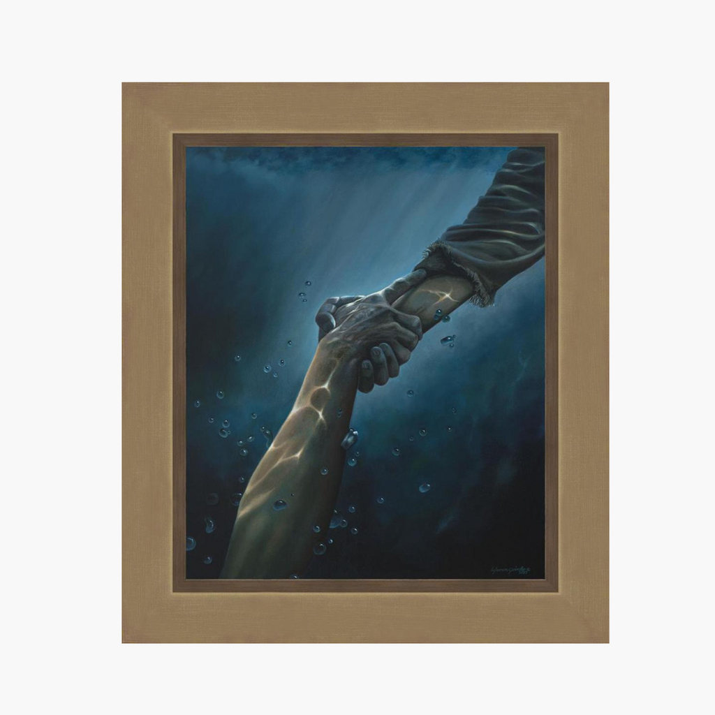 "Don't Let Me Go" Framed Art Gold