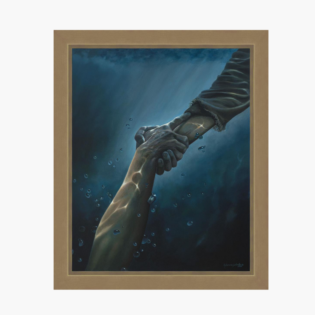 "Don't Let Me Go" Framed Art Gold