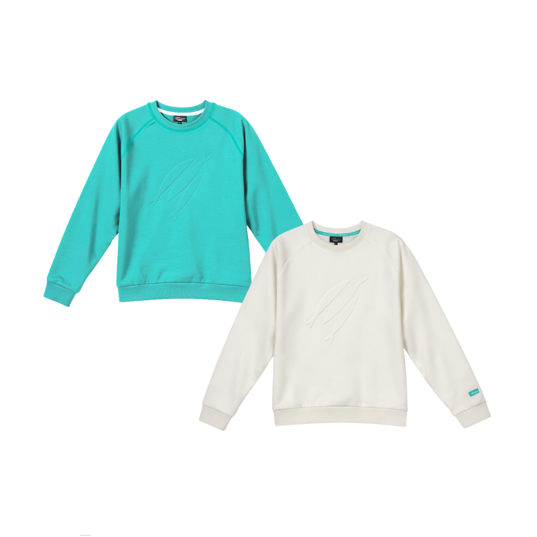 Three Fish Embossed Crewneck