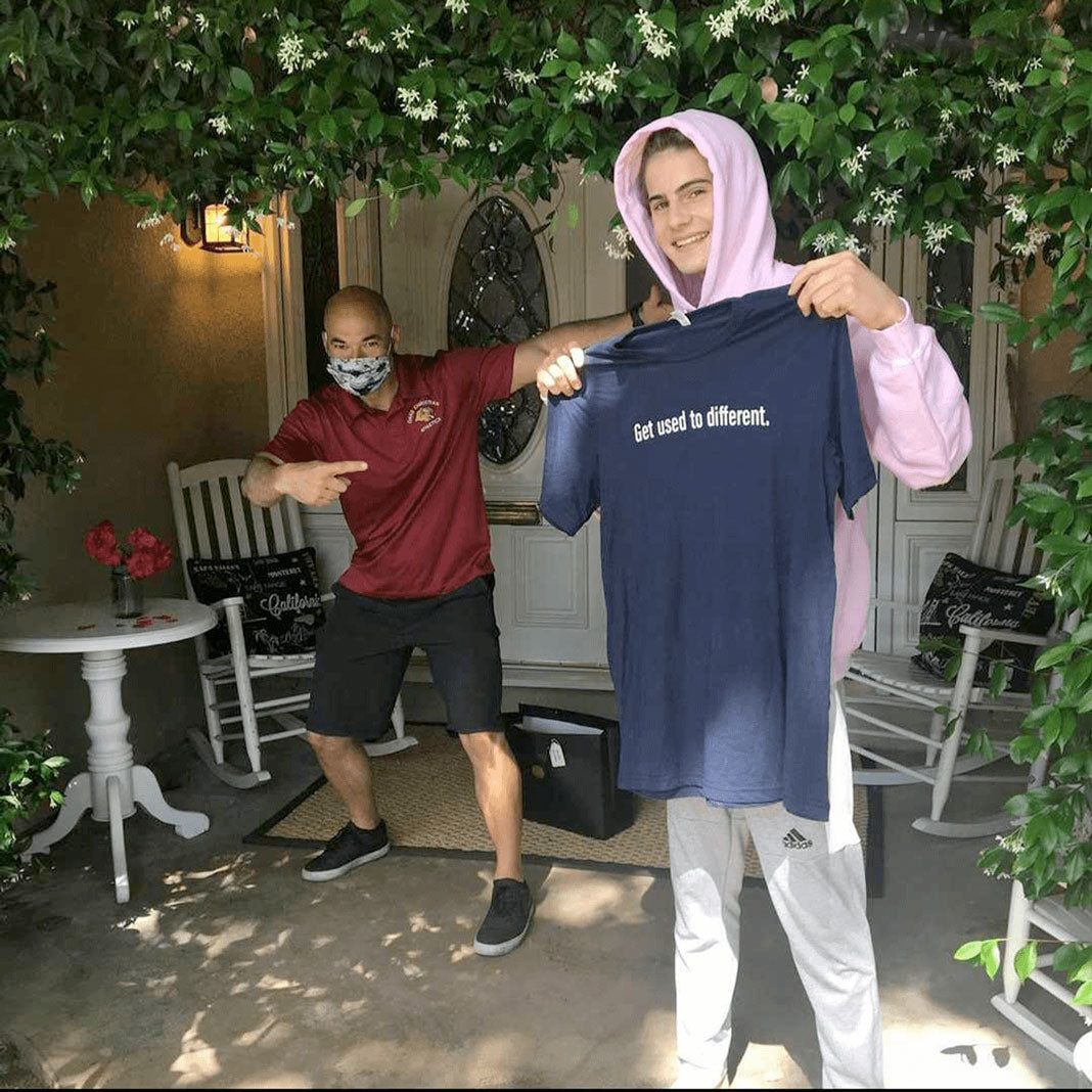 Acostume-se com camisetas diferentes