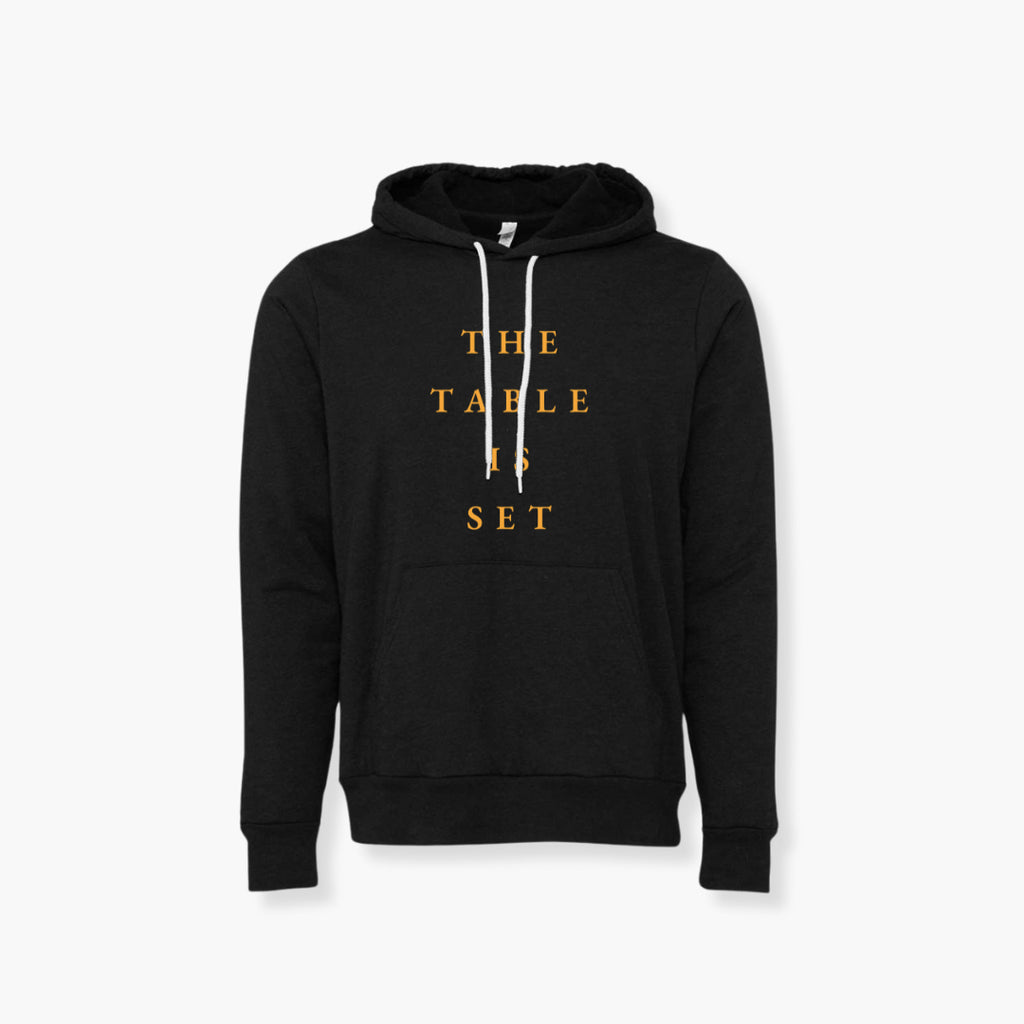 A mesa está definida com capuz