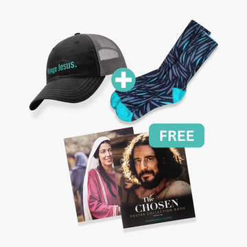 Against The Current Socks, Binge Jesus Hat & FREE The Chosen Season 1 Collection Book