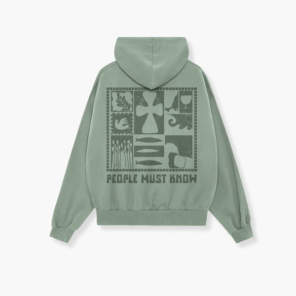 ミュージシャン GOD ONLY KNOWS SWEAT HOODIE PeopleMustKnow_Hoodie_Back_f1d