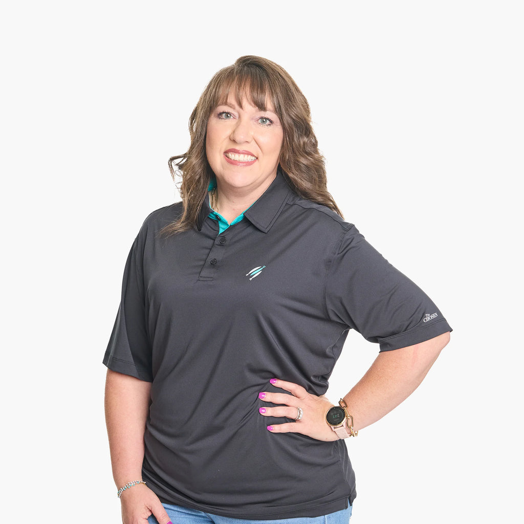The Chosen Black + Teal Polos