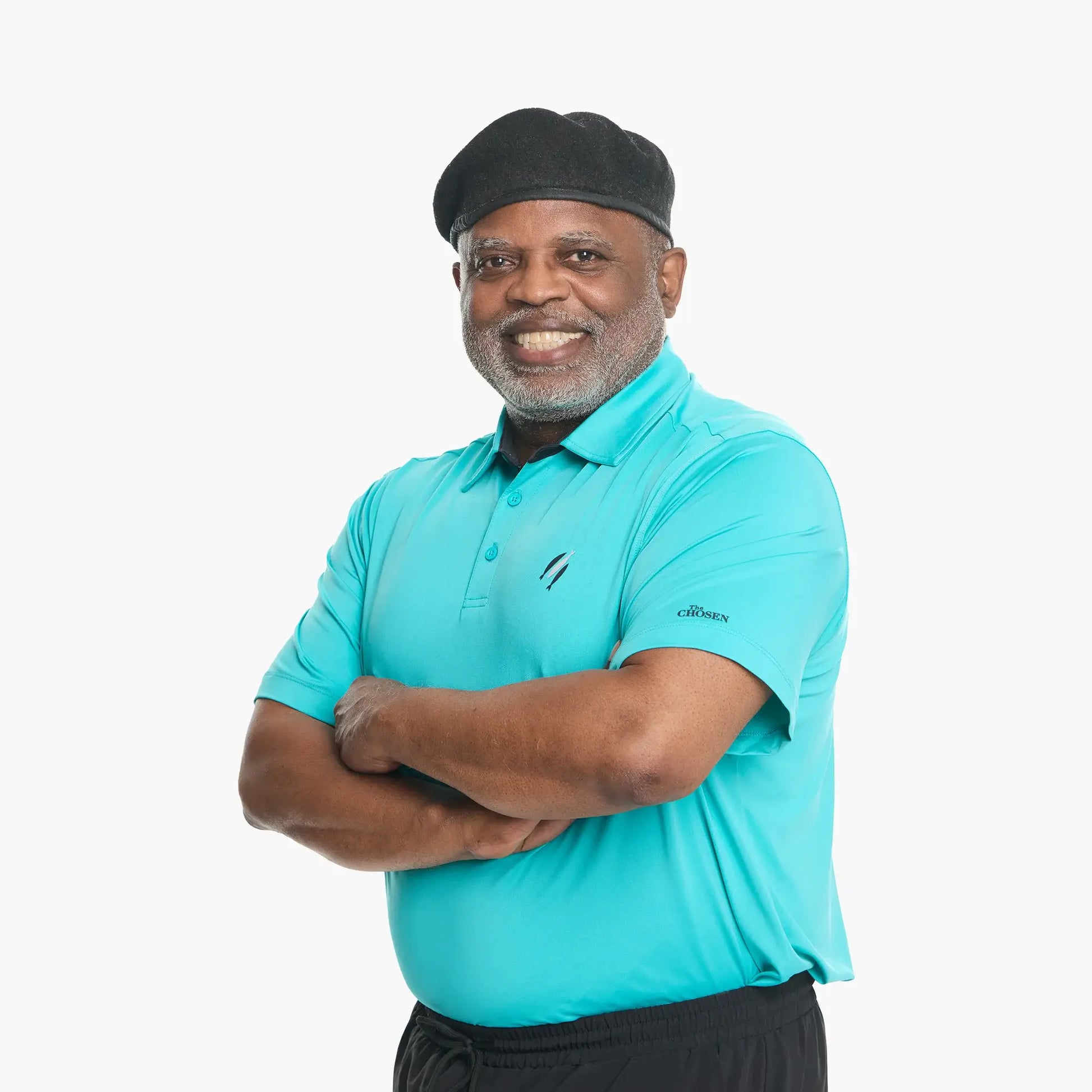 Polo Hitam + Teal Terpilih