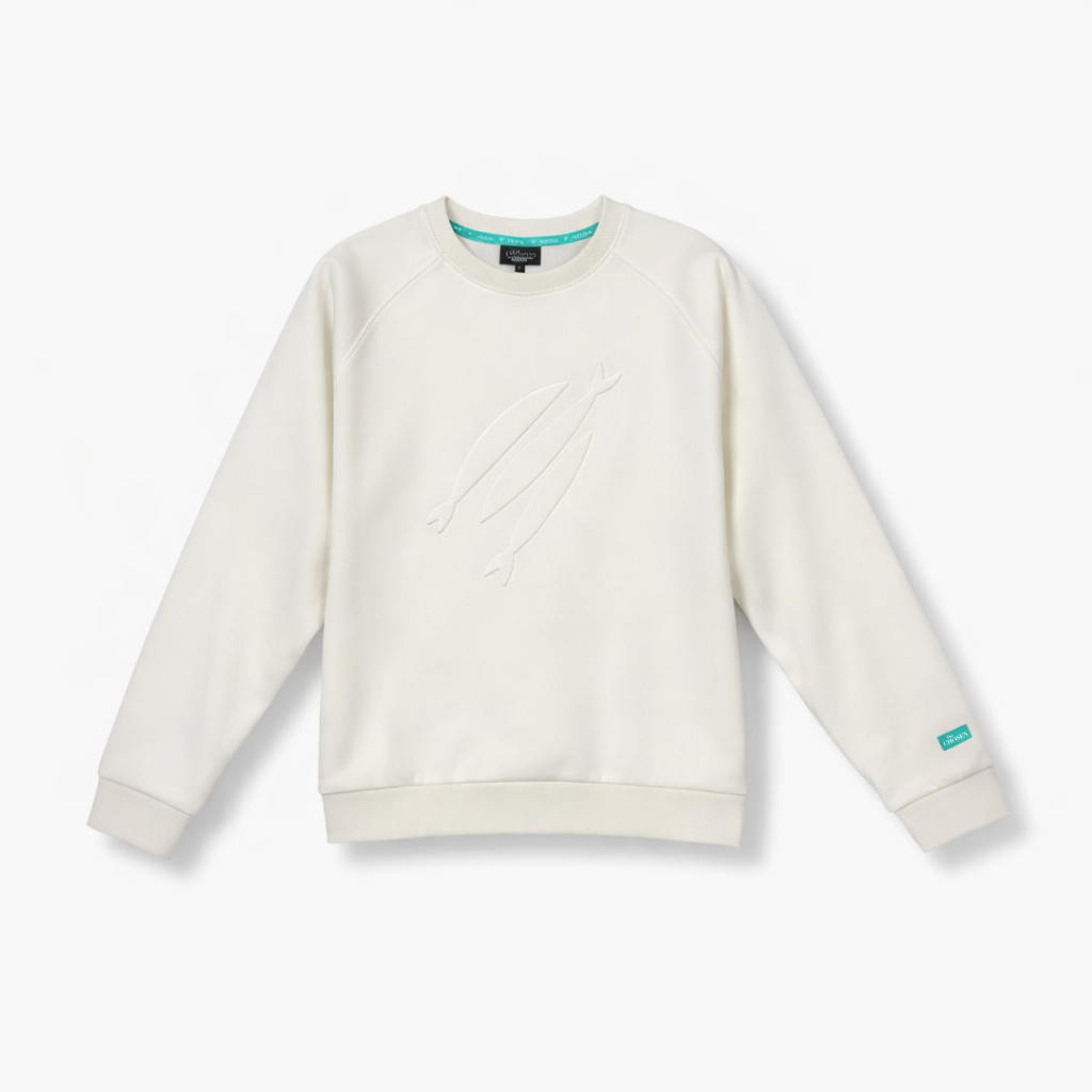 Three Fish Embossed Crewneck