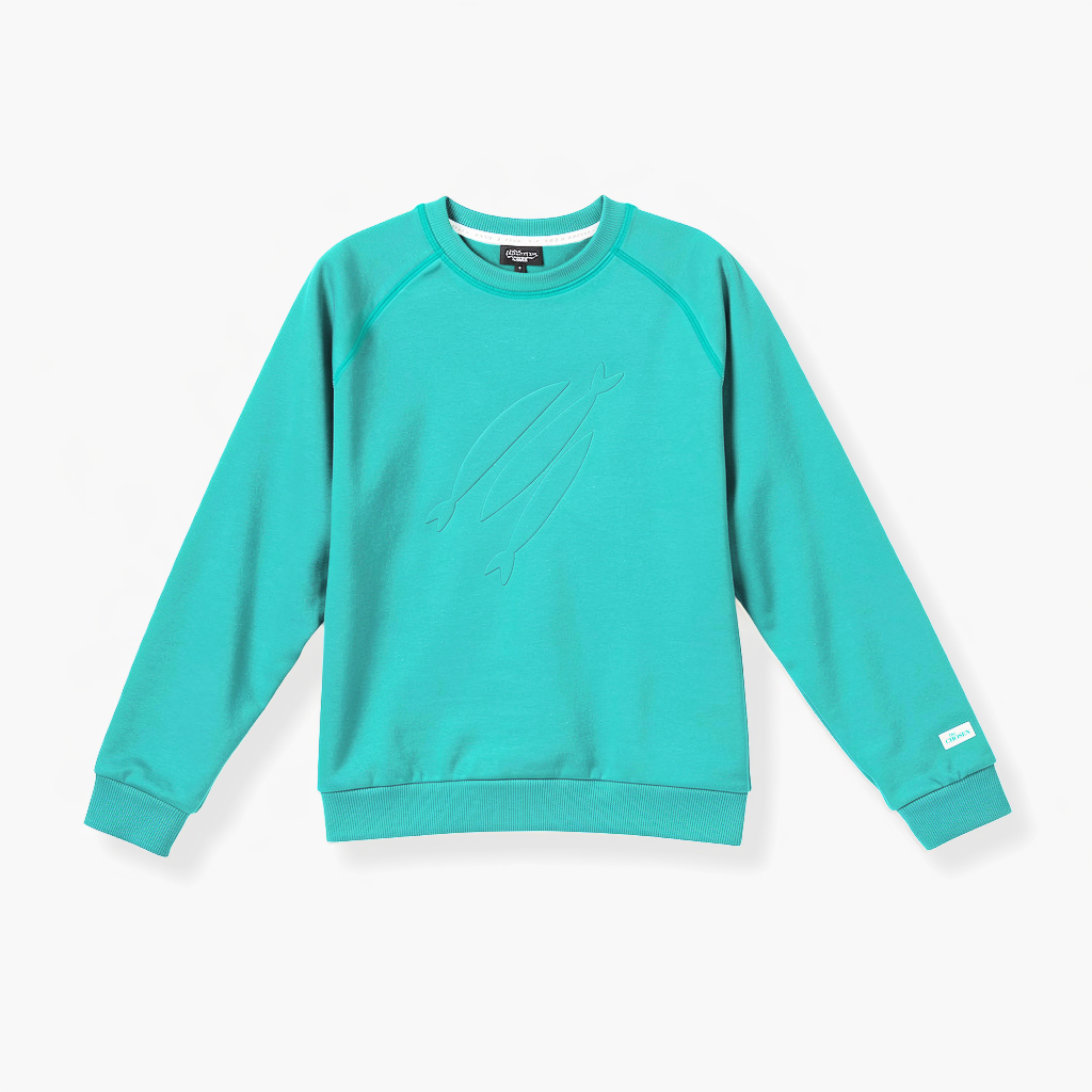 Three Fish Embossed Crewneck