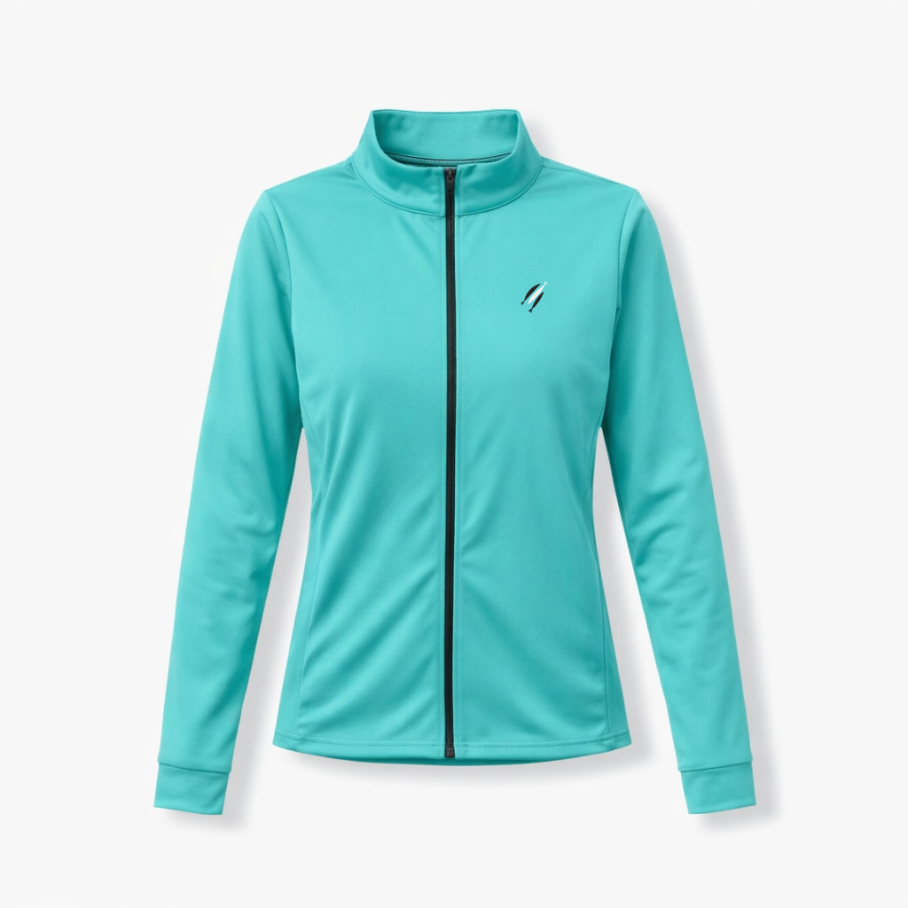 Dames Three Fish Teal + zwarte volledige ritssluiting