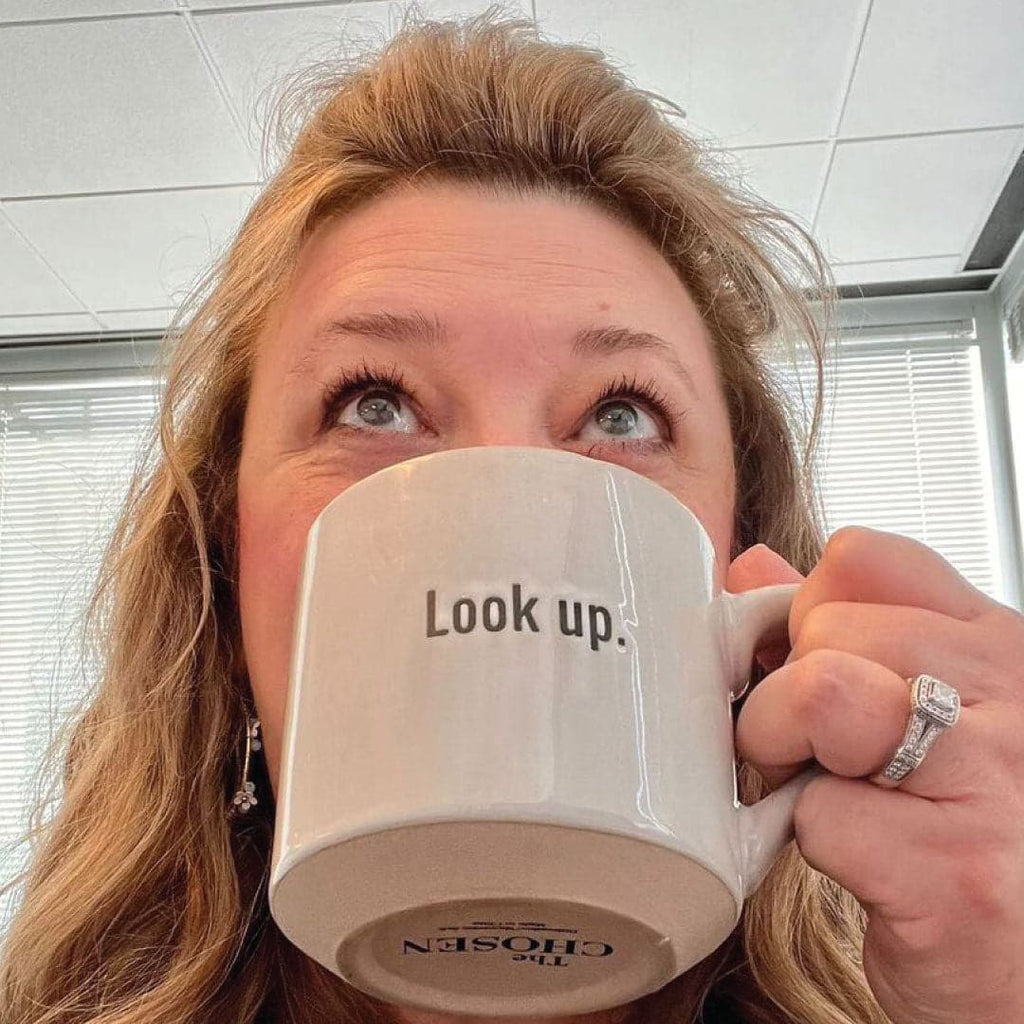 Look Up Stoneware Mug woman