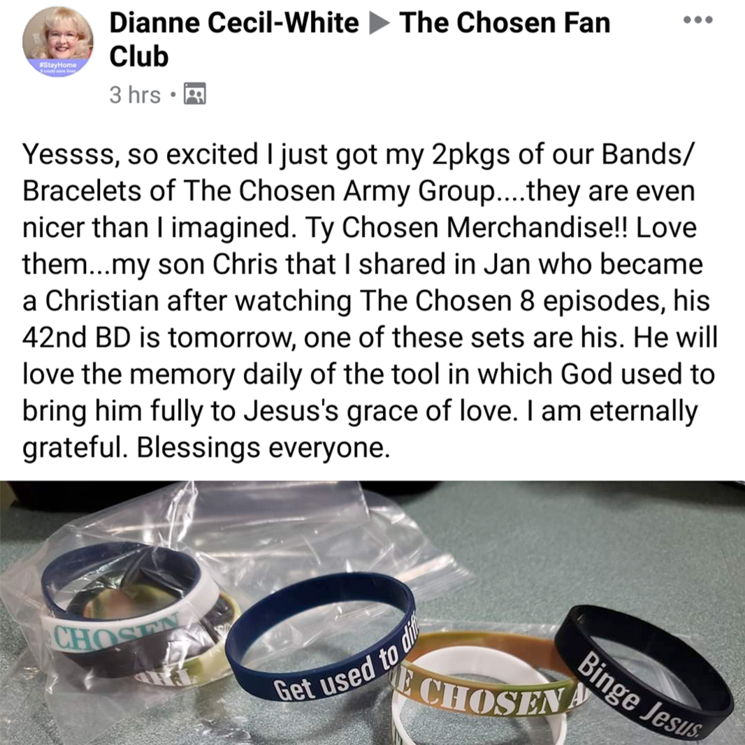 5 Pack of The Chosen Wristbands (Limited Edition)
